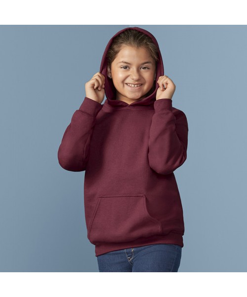 Plain Heavy Blend™ Kids youth hooded sweatshirt Gildan White 265gsm, Colours 279gsm 